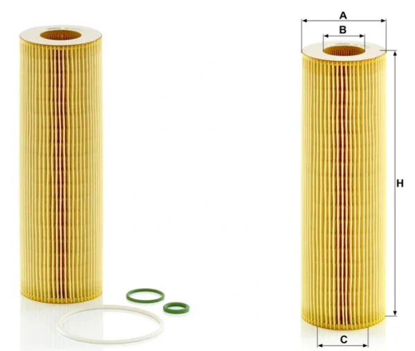 MANN-HUMMEL HU 1077/2 X Engine Oil Filter - Element / Paper-Type Oil Filter Cartridge