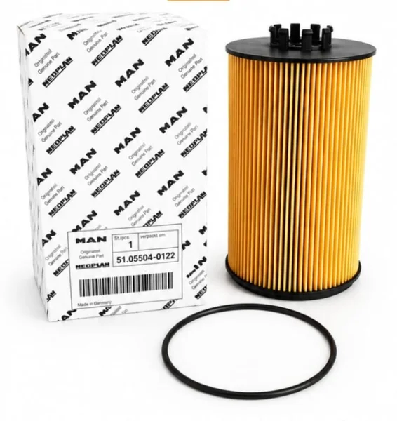 MAN 51.05504-0122 Engine Oil Filter - Element / Paper-Type Oil Filter Cartridge