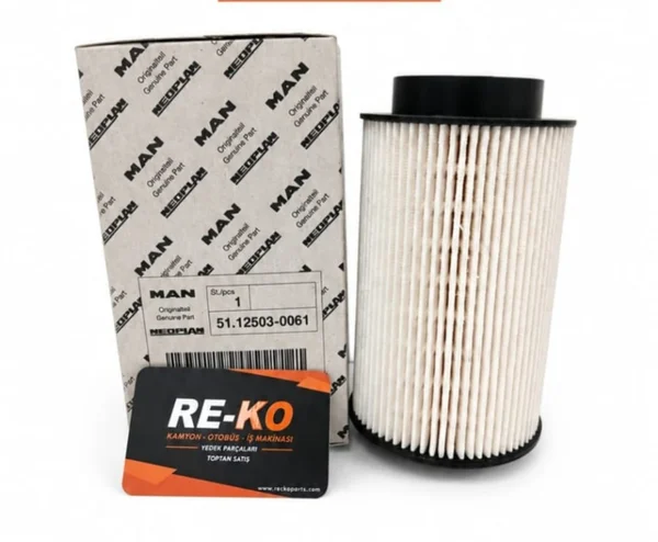 MAN 51-12503-0061  Filter Element / Paper Cartridge-Type Fuel Filter (Includes Sealing Gaskets)