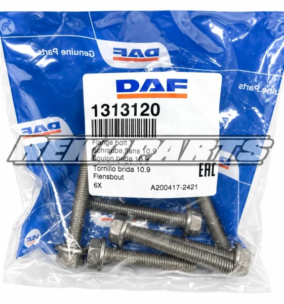 DAF 1313120 flanged bolt (injector nozzle retaining screw—10.9 strength class)